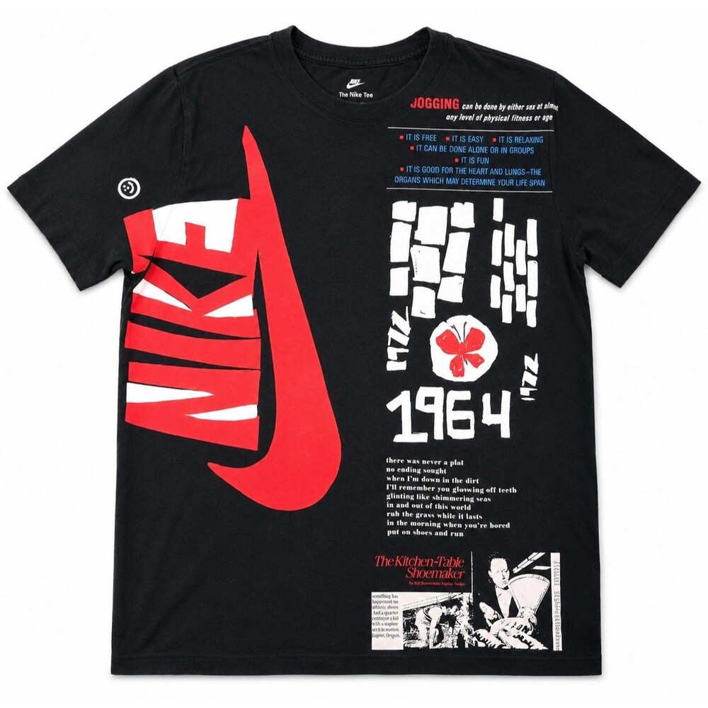 Mens Nike Short Sleeve Graphic T Shirt Black Large Creating Nike 1964